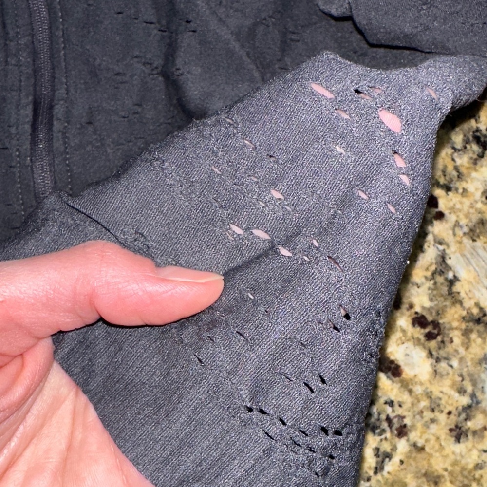 Fabletics Grey Lace Compression Jacket - Picture 4 of 4